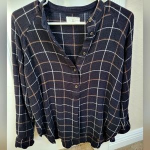 Lou & Gray Plaid Top Size XS